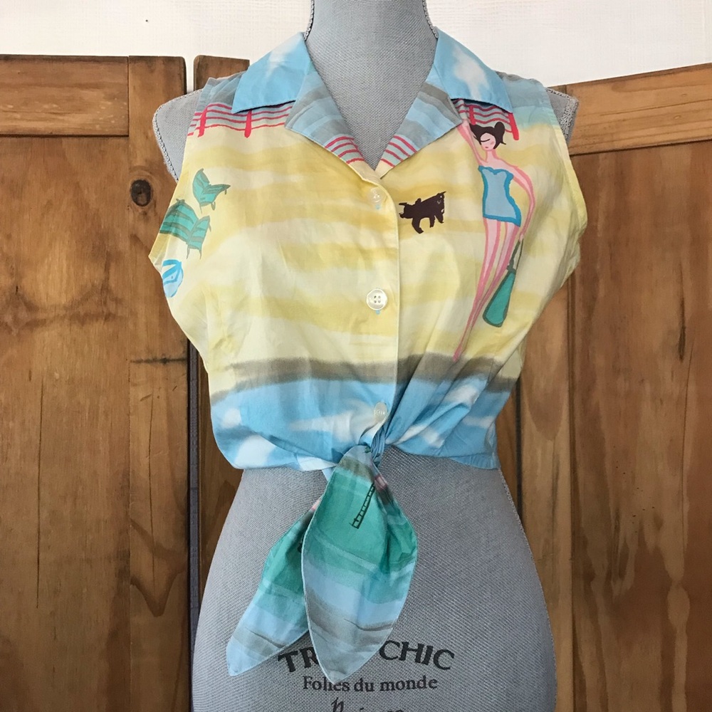 Vintage Tie Knot Crop Top